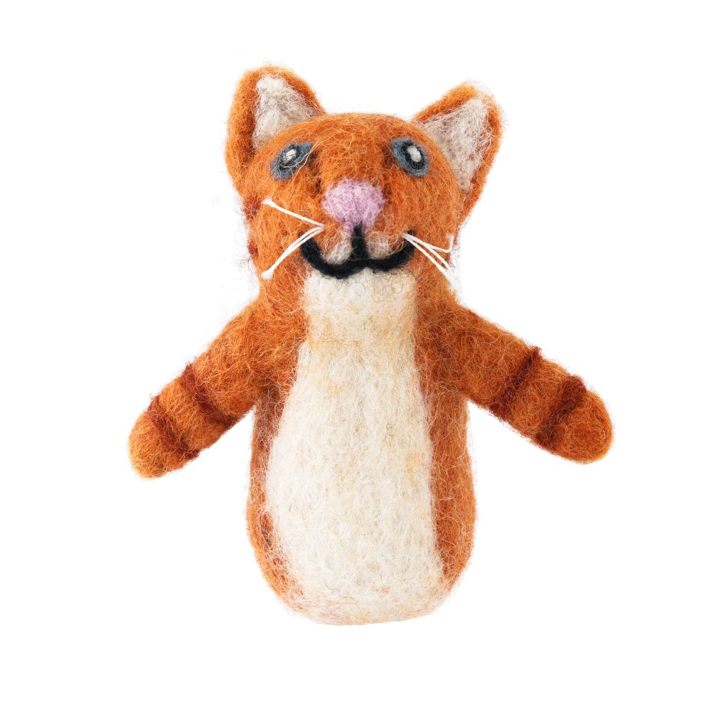 [GI-FP-OA002] Finger Puppet-Felt Cat Ginger
